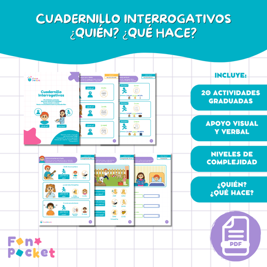 Cuadernillo interrogativos ¿quién? ¿qué hace?