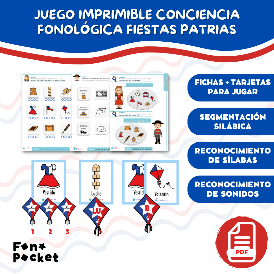 Juego Conciencia fonológica Edición Fiestas patrias