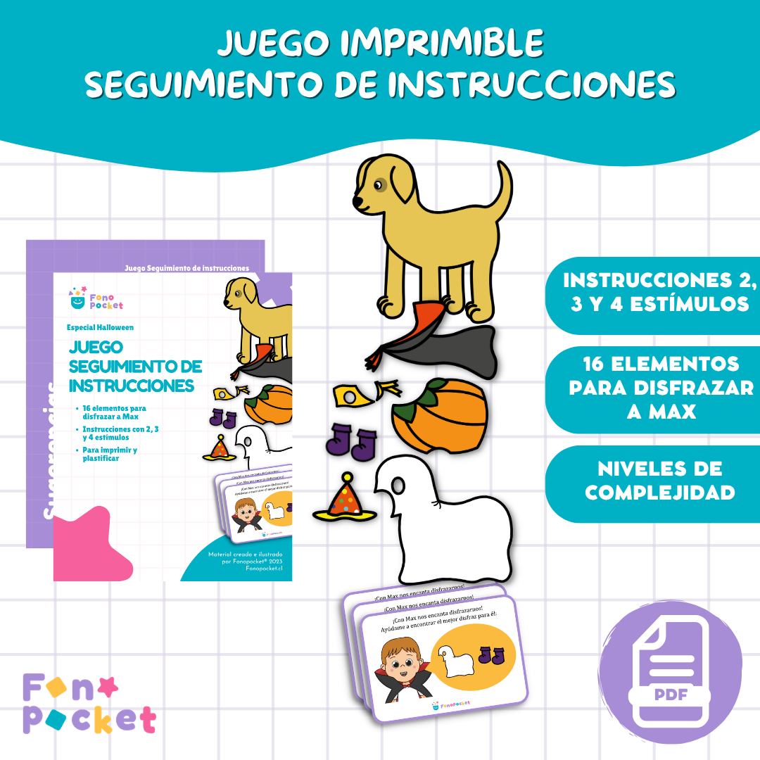 Juego Seguimiento de instrucciones Versión Halloween