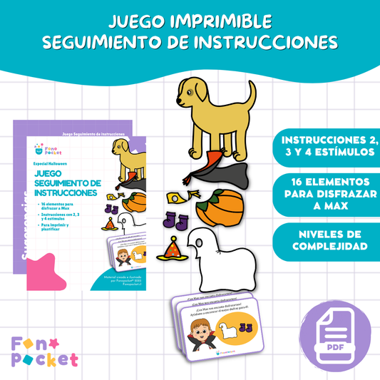 Juego Seguimiento de instrucciones Versión Halloween