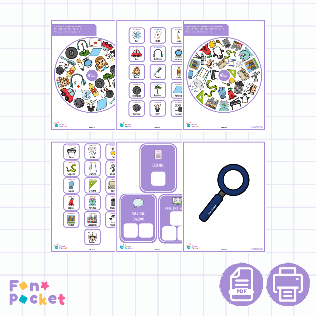 Juego tablero dífonos vocálicos