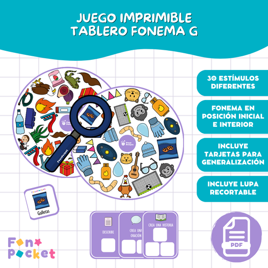 Juego tablero fonema /g/