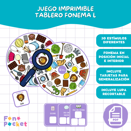 Juego tablero fonema /l/