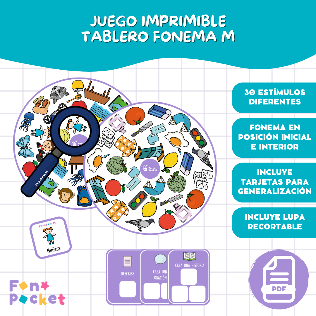 Juego tablero fonema /m/