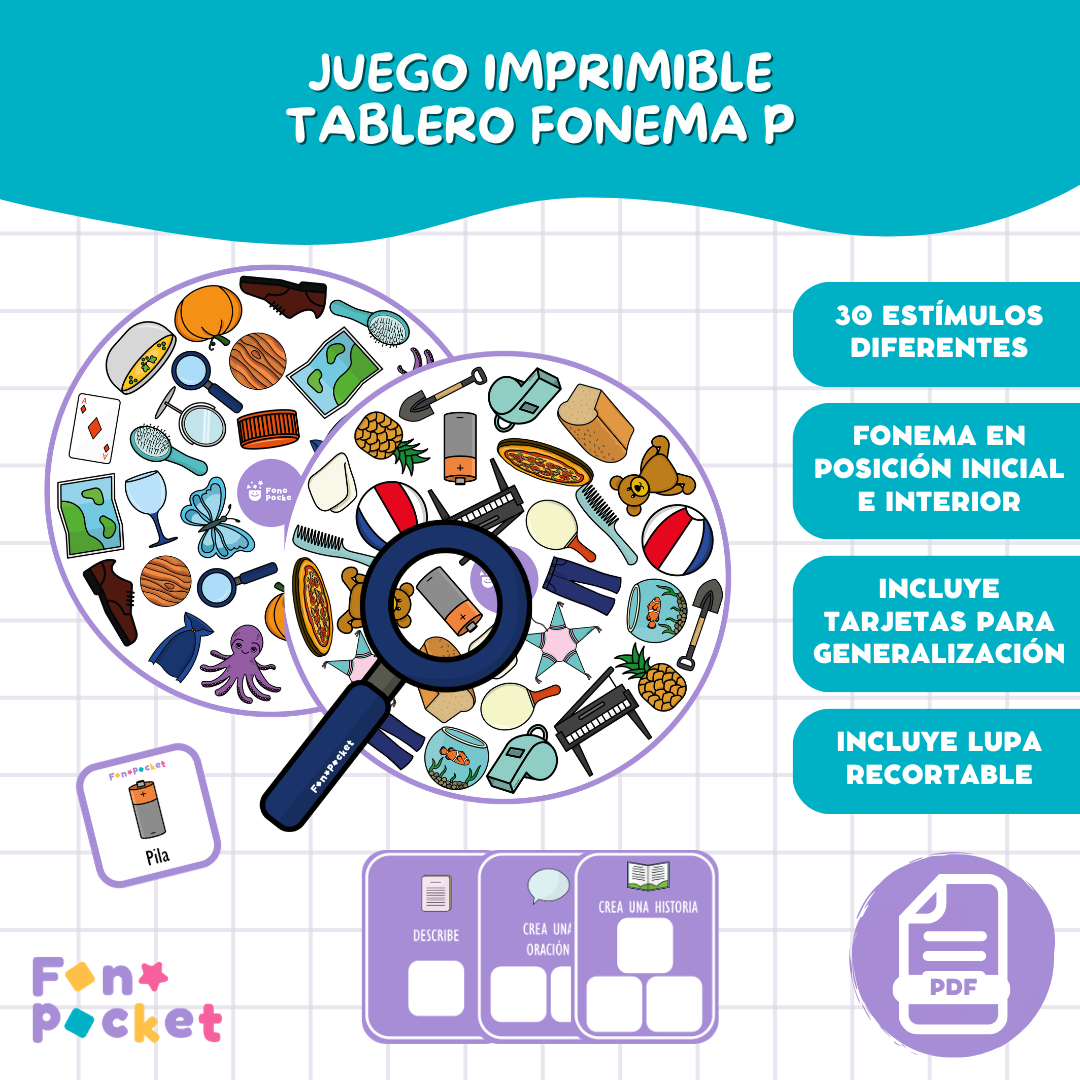 Juego tablero fonema /p/