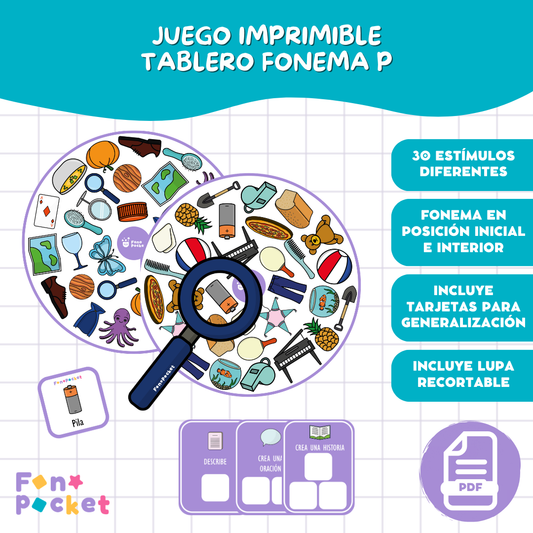 Juego tablero fonema /p/