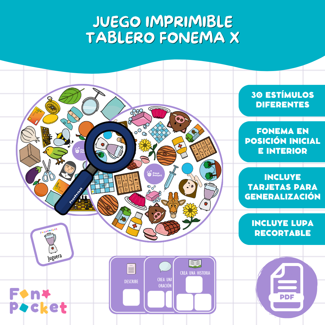 Juego tablero fonema /x/