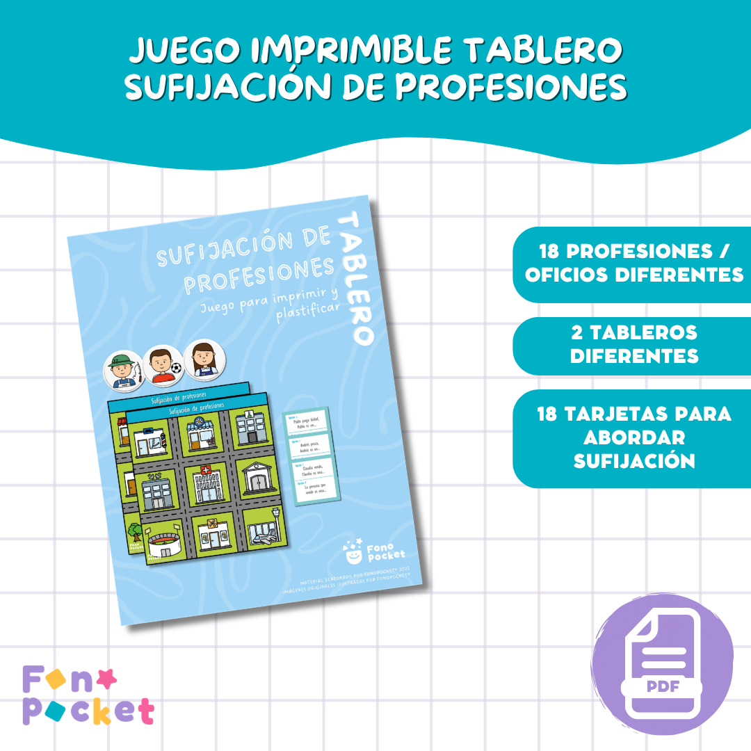Tablero Sufijación de profesiones