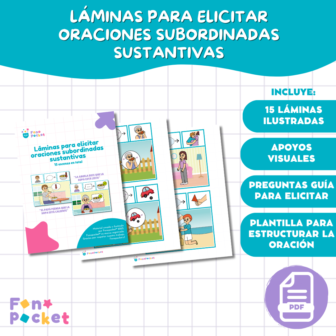 Láminas para elicitar oraciones subordinadas sustantivas