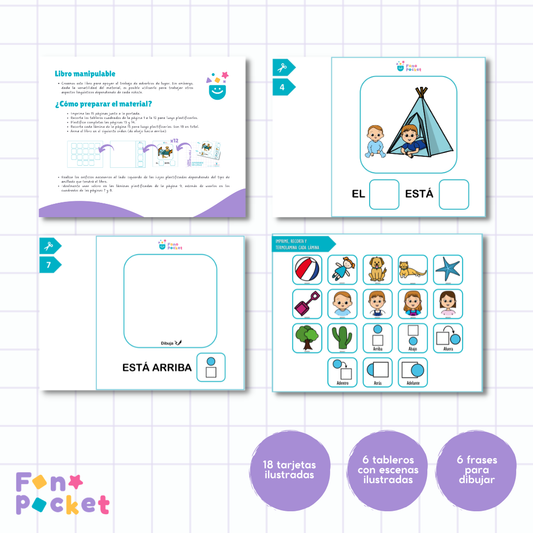 Libro manipulable adverbios de lugar