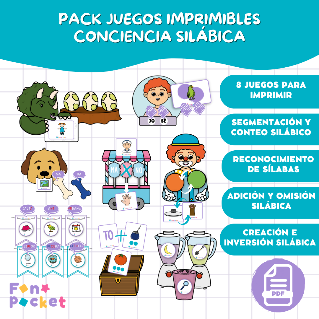 Pack juegos conciencia silábica