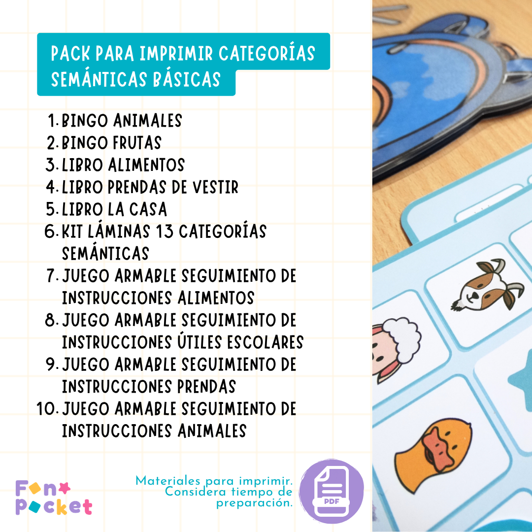 Pack categorías semánticas básicas