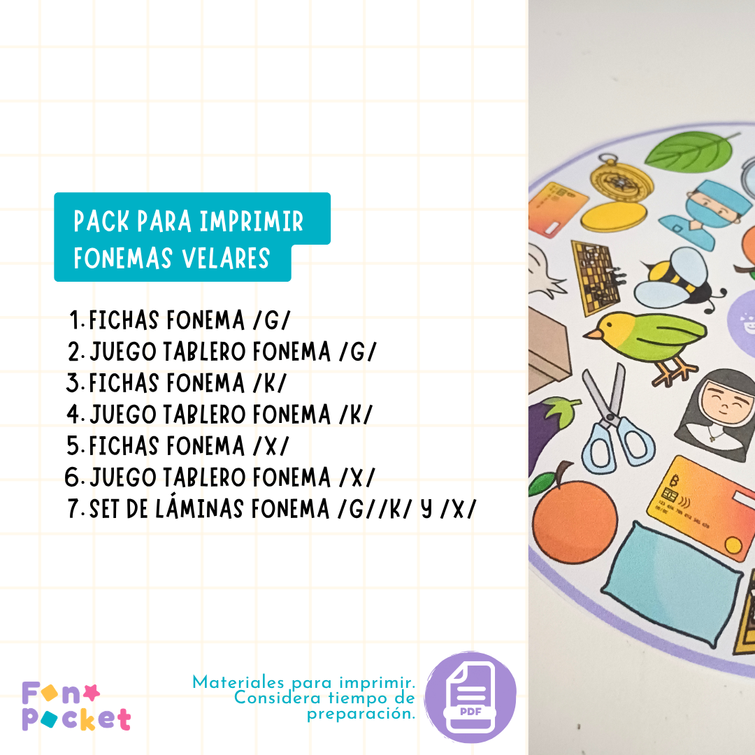 Pack fonemas velares