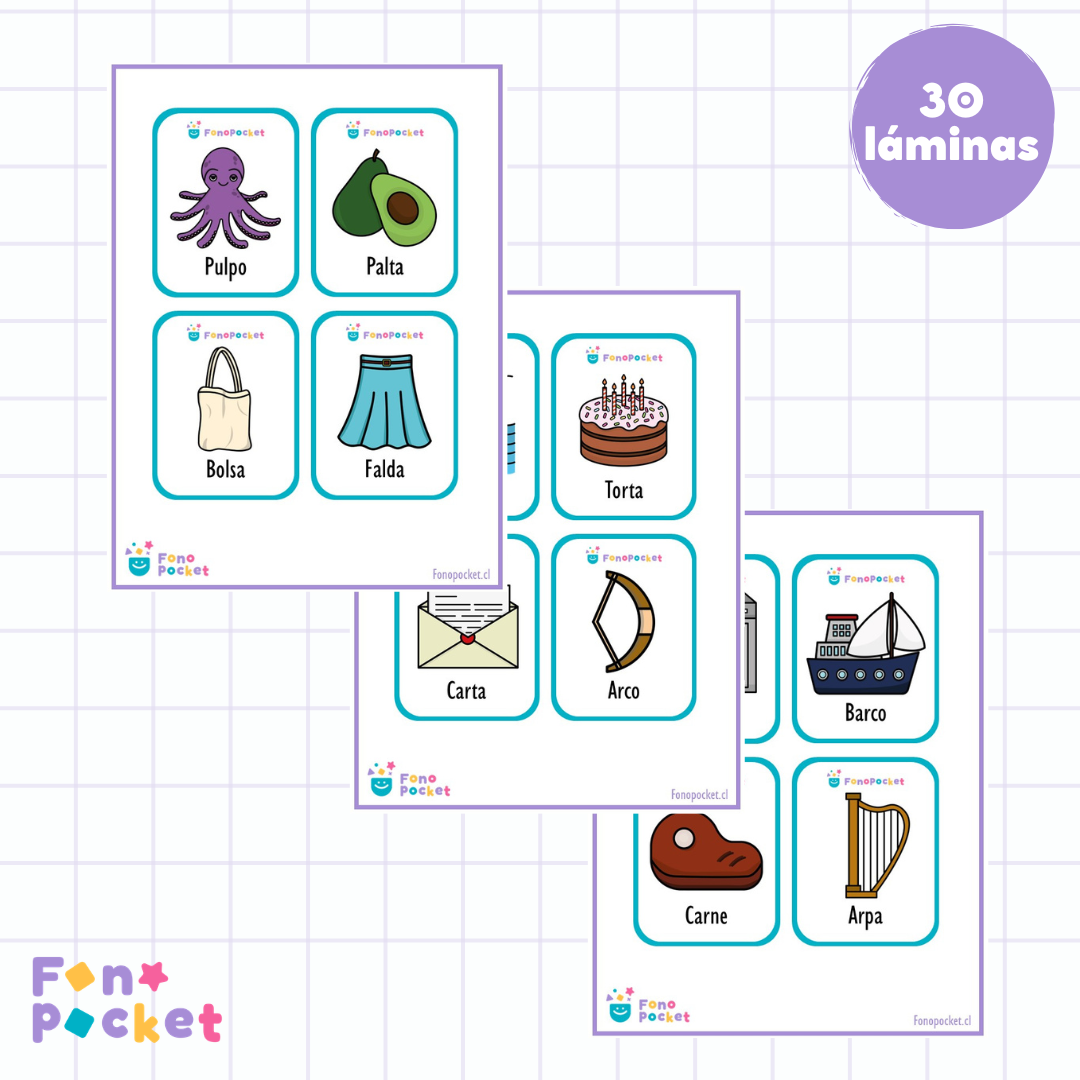 Láminas Fonemas /l/ y /r/ en posición trabante