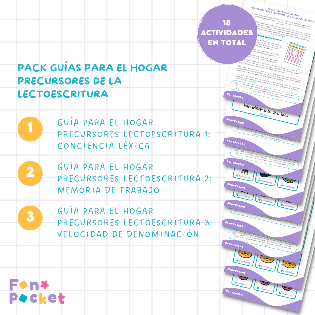 Pack guías precursores de lectoescritura