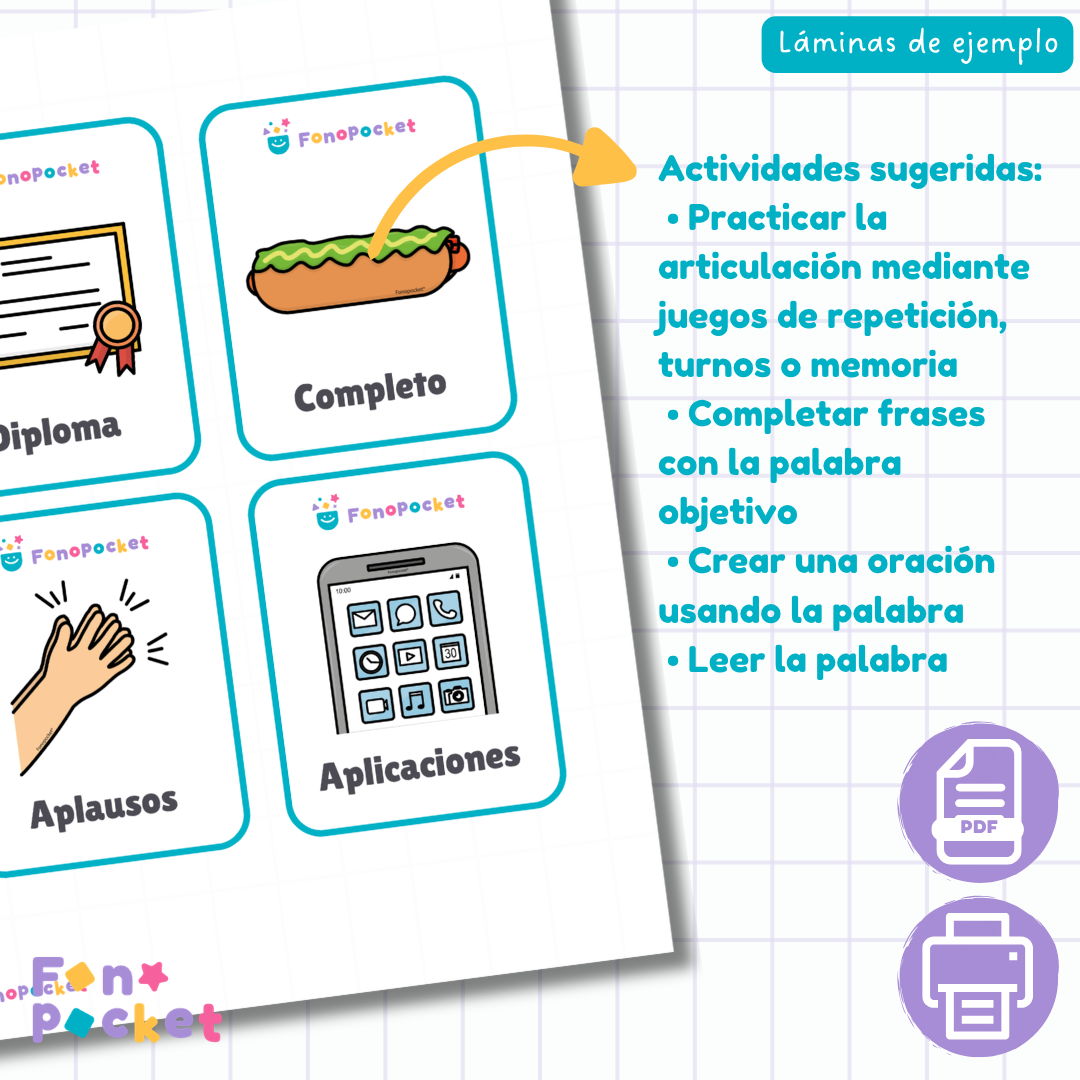 Láminas dífonos consonánticos /pl/ y /bl/