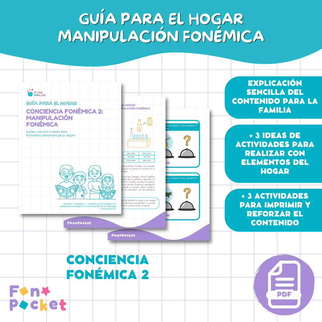 Guía para el hogar conciencia fonémica 2: Manipulación fonémica