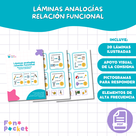 Láminas analogías de relación funcional