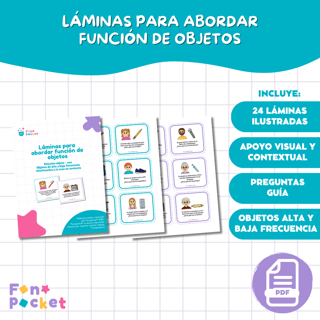 Láminas función de objetos