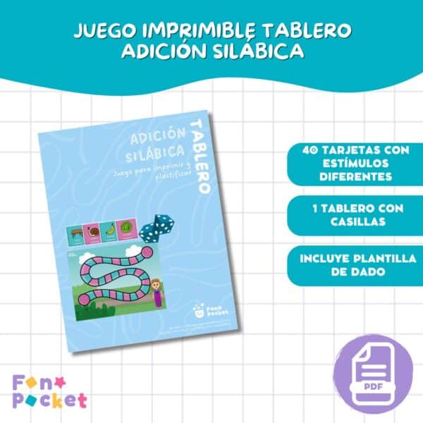 TABLERO ADICIÓN SILÁBICA FONOPOCKET