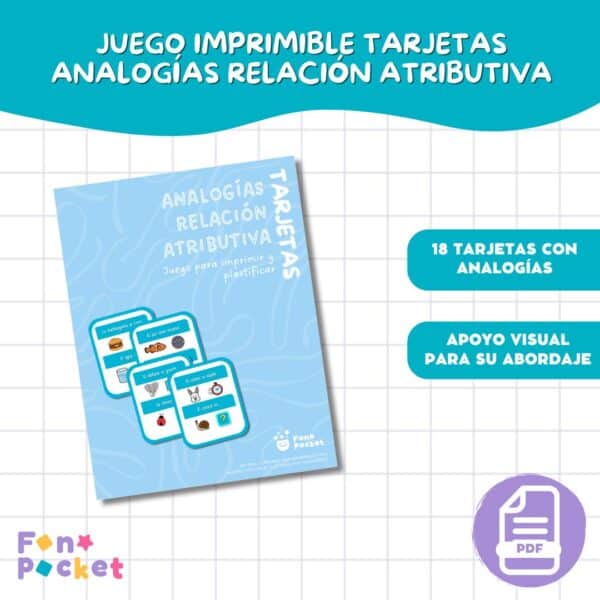 TARJETAS ANALOGÍAS RELACIÓN ATRIBUTIVA FONOPOCKET