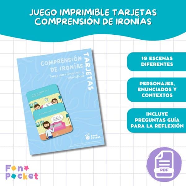 TARJETAS COMPRENSIÓN DE IRONÍAS FONOPOCKET