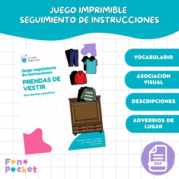 JUEGO IMPRIMIBLE SEGUIMIENTO DE INSTRUCCIONES PRENDAS DE VESTIR (2)