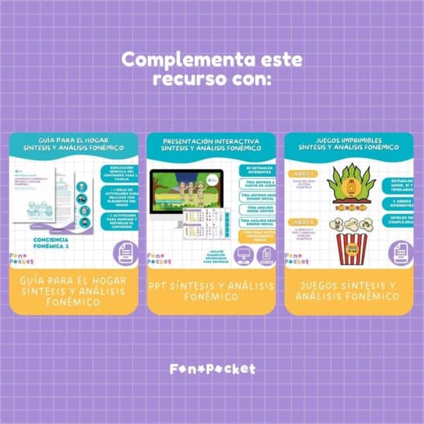 JUEGO SÍNTESIS Y ANÁLISIS FONÉMICO FONOPOCKET