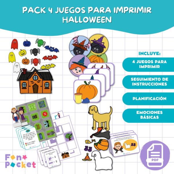 PACK JUEGOS PARA IMPRIMIR HALLOWEEN FONOPOCKET