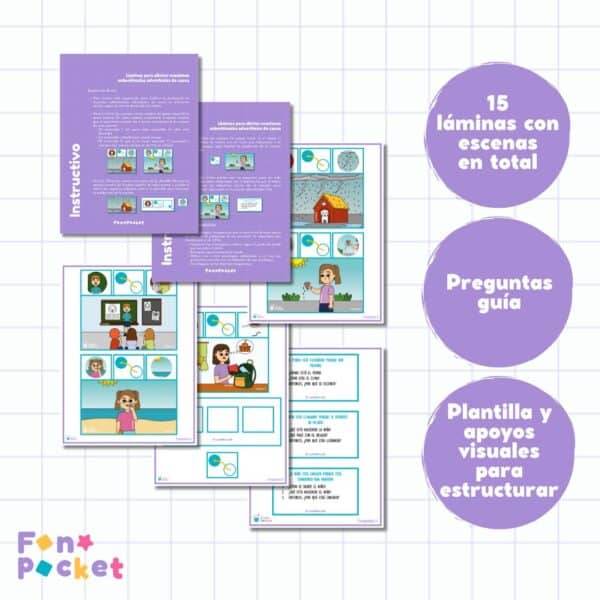 LÁMINAS PARA ELICITAR ORACIONES SUBORDINADAS ADVERBIALES DE CAUSA FONOPOCKET