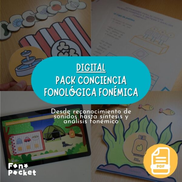PACK CONCIENCIA FONOLÓGICA FONÉMICA FONOPOCKET