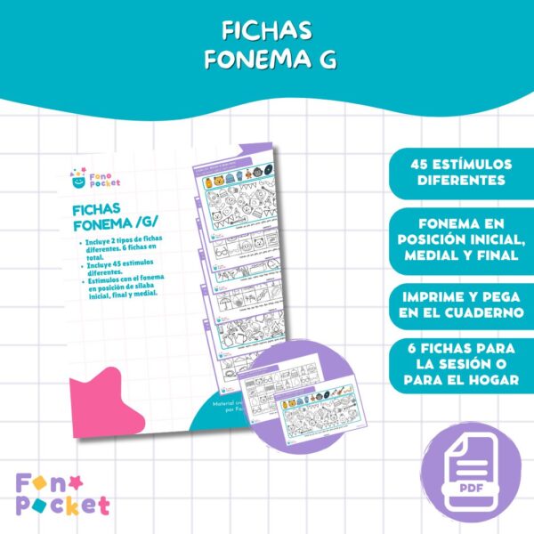 FICHAS FONEMA G FONOPOCKET