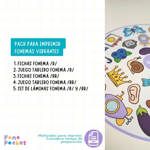 Pack Fonemas vibrantes - Imagen 2