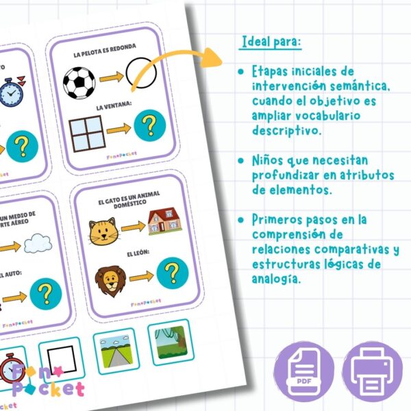 Láminas analogías relación atributiva - Imagen 3