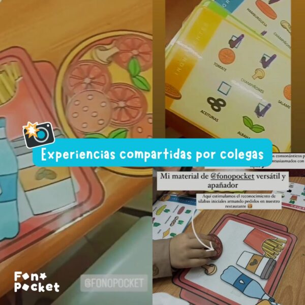 JUEGO DE ROL COMIDA RÁPIDA MATERIAL IMPRIMIBLE PARA TRABAJAR COGNICIÓN FONOPOCKET