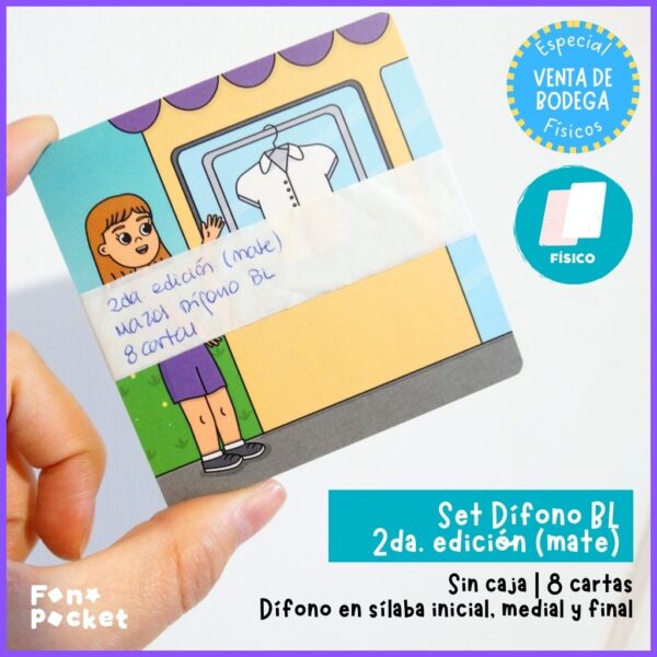 Set 8 tarjetas Dífono /bl/ 2° Edición
