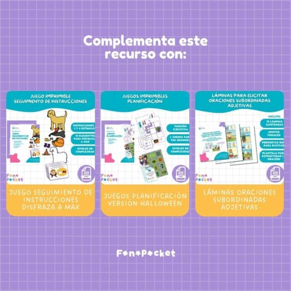 Juego para elicitar oraciones subordinadas adjetivas Versión Halloween - Imagen 6