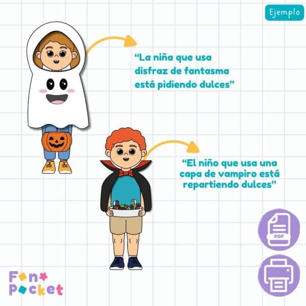 juego imprimible para trabajar oraciones subordinadas adjetivas fonopocket