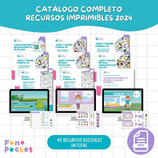 Material - Fonopocket CATÁLOGO DE RECURSOS IMPRIMIBLES FONOPOCKET