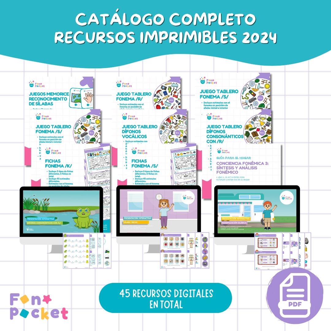 Material - Fonopocket CATÁLOGO DE RECURSOS IMPRIMIBLES FONOPOCKET