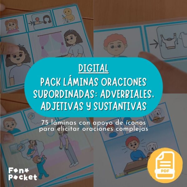 PACK láminas oraciones subordinadas fonopocket