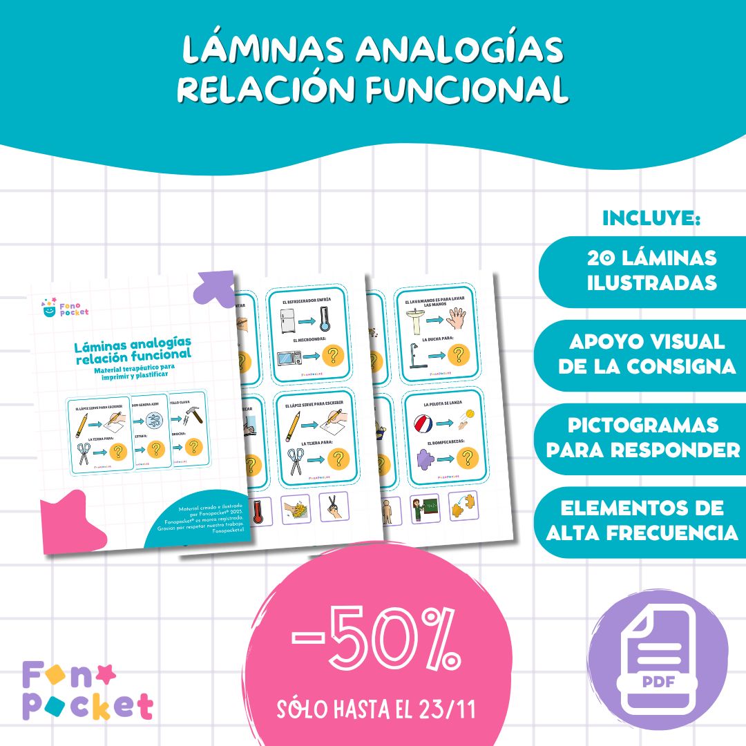 Material - Fonopocket Láminas analogías relación funcional