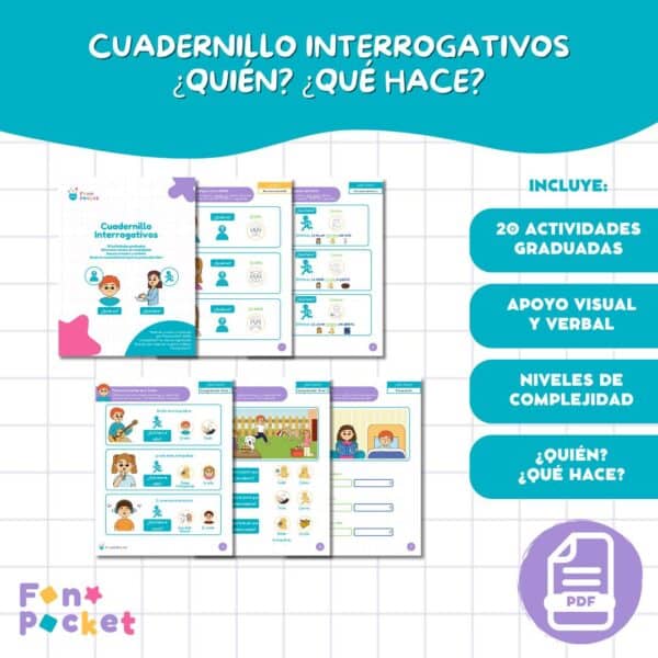 CUADERNILLO INTERROGATIVOS QUIÉN QUÉ HACE FONOPOCKET
