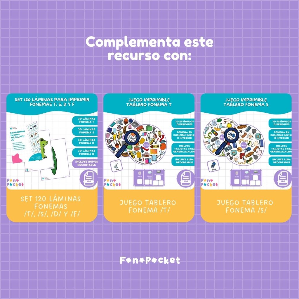 Material - Fonopocket Fichas Edición navidad Fonemas /t/, /s/, /d/ y /f/ - Imagen 5