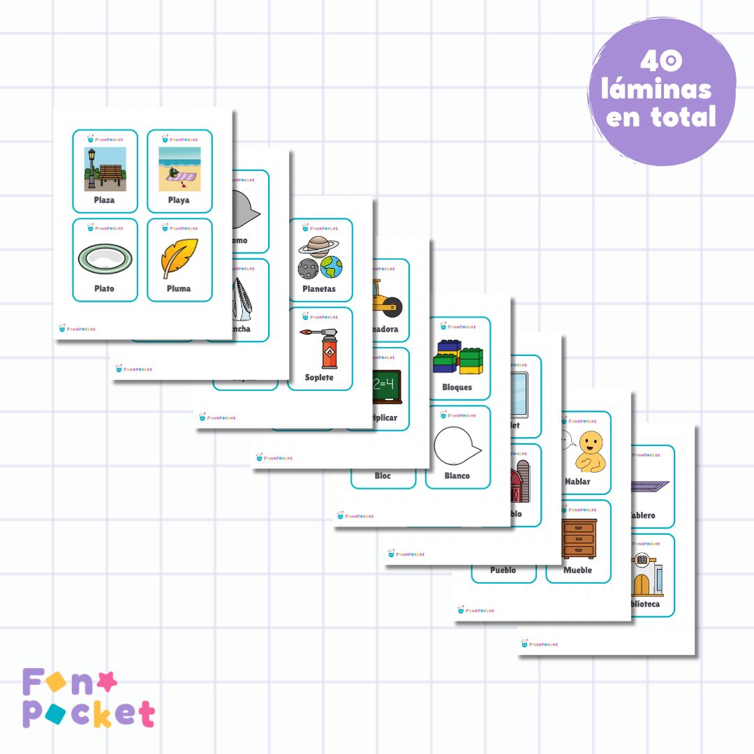 Material - Fonopocket LÁMINAS DÍFONOS CONSONÁNTICOS PL BL